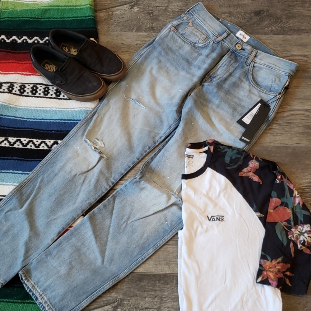 NWT Hudson distressed denim jeans
